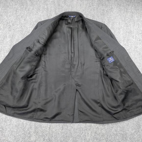 Brooks Brothers Blazer Mens 44R Gray 346 Stretch Wool Two Button Notch Lapel - Picture 8 of 16